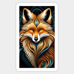 Abstract Fox Design Sticker